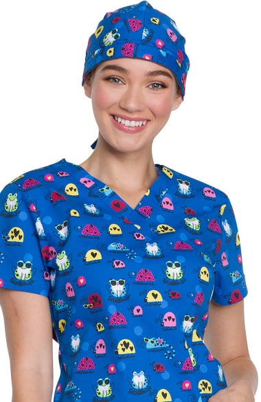 frog print scrub tops
