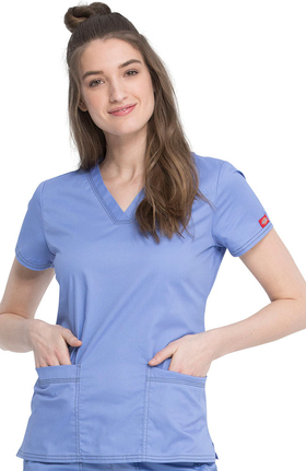 Gen Flex by Dickies Women's V-Neck Solid Scrub Top