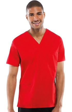 Cherokee Workwear Originals Unisex V-Neck 3-Pocket Solid Scrub Top
