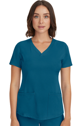HH Works by Healing Hands Women's Monica Scoop Neck Solid Scrub Top