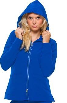 HH360 by Healing Hands Women's Carrie Double Zip Front Solid Scrub Jacket