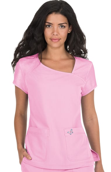 asymmetrical scrub top