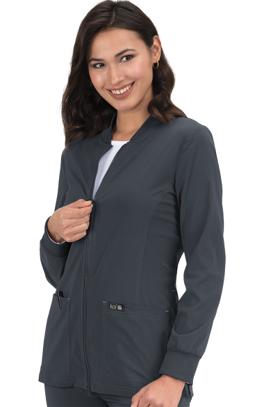 koi Basics Women's Andrea Zip Front Solid Scrub Jacket | allheart.com
