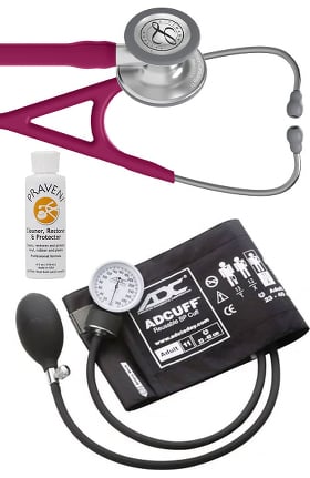 3M Littmann Cardiology IV Stethoscope, ADC Prosphyg 760 Aneroid Sphygmomanometer & Praveni Kit