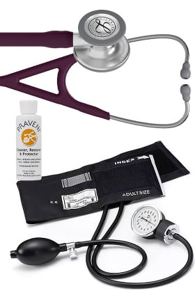 3M Littmann Cardiology IV Stethoscope, Prestige Aneroid Sphygmomanometer & Praveni Kit