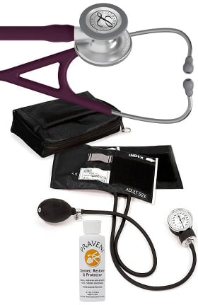3M Littmann Cardiology IV Stethoscope, Prestige Aneroid Sphygmomanometer, Case & Praveni Kit