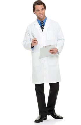 Landau Men's 3-Pocket Twill 40½" Lab Coat