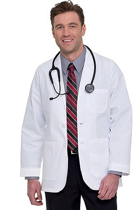 Landau Men's Two Button Closure Consultation 31¼" Lab Coat