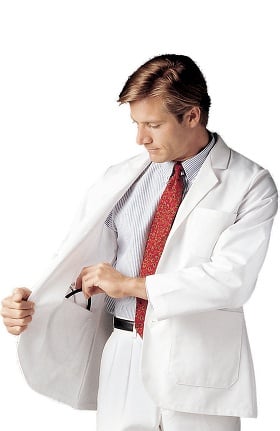 Landau Men's Three Button Closure Consultation 30¾" Lab Coat