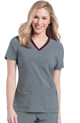 Lynx Women's Unleashed V-Neck Solid Scrub Top