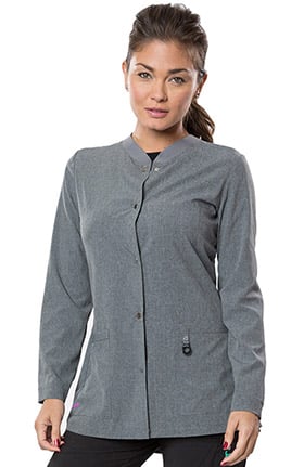Lynx Women's Snap Front VersaTec™ Warm-Up Solid Scrub Jacket