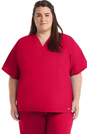 Landau Unisex Reversible V-Neck Classic Fit Solid Scrub Top