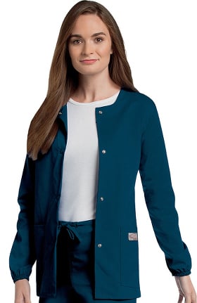 ScrubZone by Landau Women's Warm Up Solid Scrub Jacket