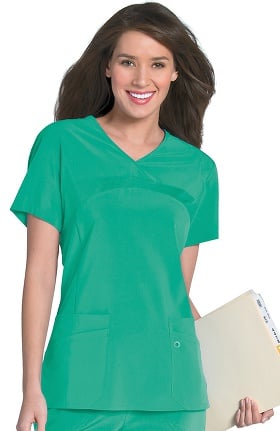 Clearance Urbane Performance Women's Rib Front Bodice Yoke Scrub Top