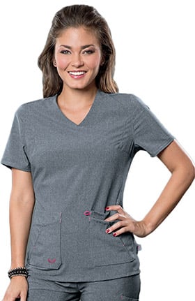 Smitten Women's Notorious V-Neck Solid Scrub Top