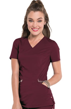 Smitten Women's Idol V-Neck Solid Scrub Top