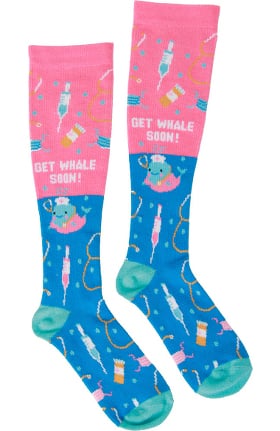 Smitten Women's Get Whale Soon Print Compression Sock