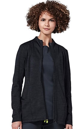 Element by Medelita Women's Ionic Zip Front Solid Scrub Jacket
