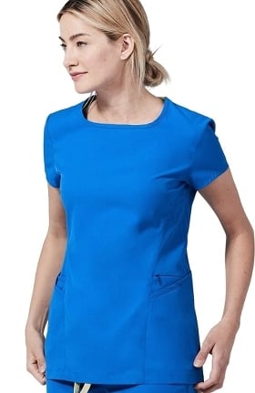 Element by Medelita Women's Meridian Square Neck Solid Scrub Top