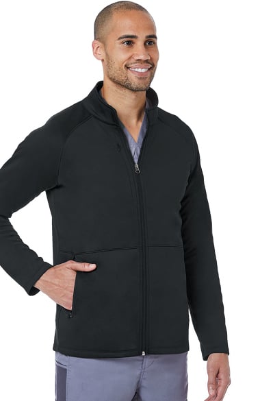 Matrix by Maevn Men's Raglan Sleeve Fleece Solid Scrub Jacket ...