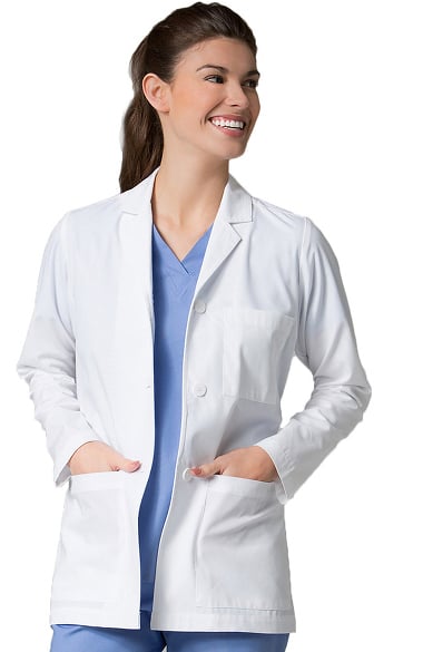 woman in lab coat