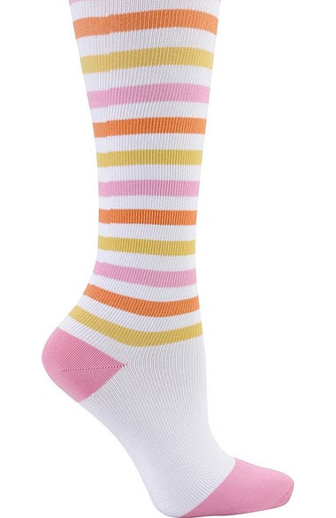 Nurse Mates Women's Patterned Compression Knee-High Trouser Socks ...