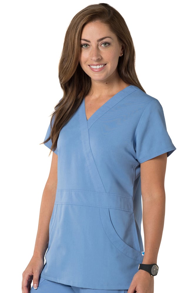 Download Clearance Nurse Mates Women's Lauren Mock Wrap Solid Scrub Top | allheart.c