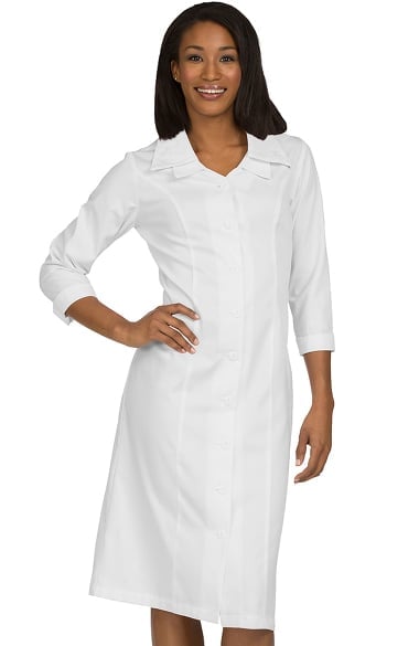 Peaches Uniforms Women's Double Collar Cross Scrub Dress | allheart.com