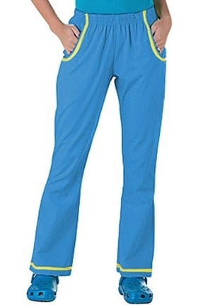 Clearance Peaches Uniforms Women's Contrast Thread Scrub Pants