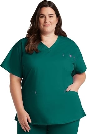 Med Couture Originals Women's Signature V-Neck Solid Scrub Top