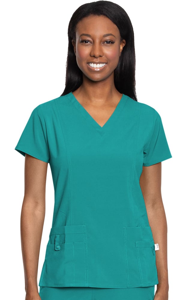 Activate by Med Couture Women's In Motion V-Neck Solid Scrub Top ...