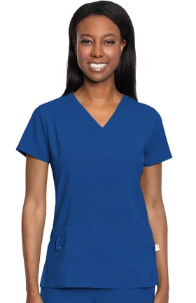 Activate by Med Couture Women's In Motion V-Neck Solid Scrub Top