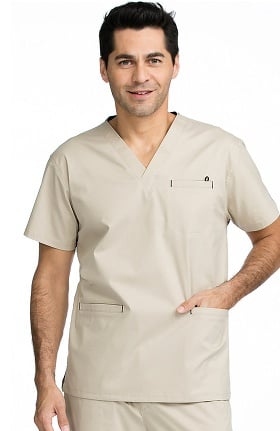 Clearance MC2 for Men by Med Couture V-Neck Scrub Top with Welt Pocket