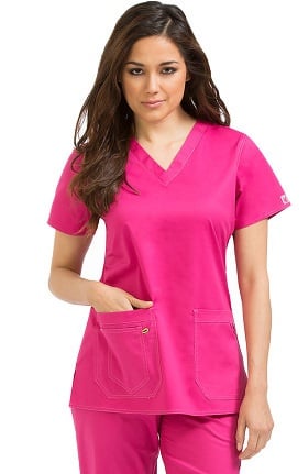 MC2 by Med Couture Women's Olivia V-Neck Scrub Top