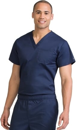 MC2 for Men by Med Couture Classic V-Neck Tuck In Scrub Top