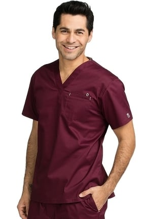 Clearance MC2 for Men by Med Couture Classic V-Neck Tuck In Scrub Top