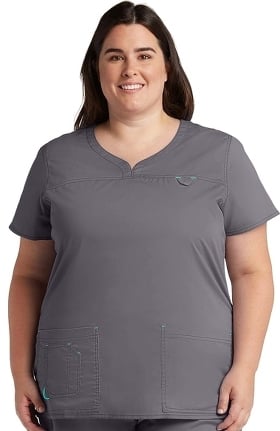 Med Couture Originals Women's Lexi Sport Neckline Solid Scrub Top