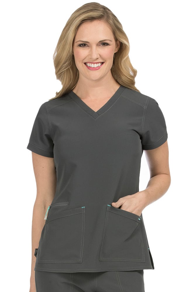 Air by Med Couture Women's Sky High V-Neck Solid Scrub Top | allheart.com