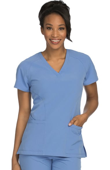Clearance Air by Med Couture Women's Spirit V-Neck Solid Scrub Top | allhea