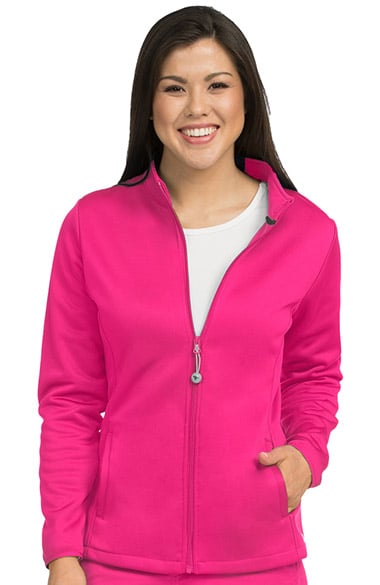 Activate by Med Couture Women's Med Tech Zip Front Solid Scrub Jacket ...