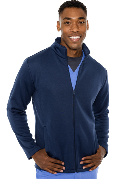 Activate by Med Couture Men's Med Tech Zip Up Solid Scrub Jacket ...