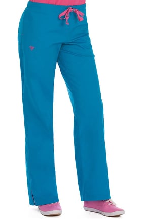Clearance Med Couture Women's Drawstring Solid Scrub Pant