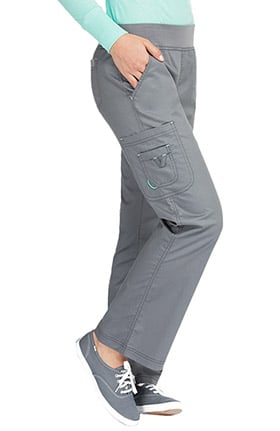 MC2 by Med Couture Women's Yoga Knit Waistband Cargo Scrub Pant