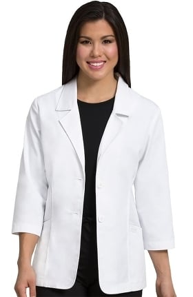 Med Couture Women's Blazer Style 28" Lab Coat
