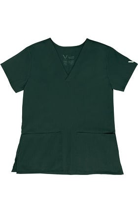 Clearance Vestex® Signature Stretch Women's V-Neck 2 Pocket Solid Scrub Top