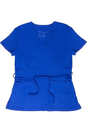 Clearance Vestex® Signature Stretch Women's Mock Wrap Solid Scrub Top
