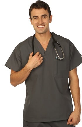 Clearance VESTEX® Basics Unisex 1-Pocket V-Neck Solid Scrub Top
