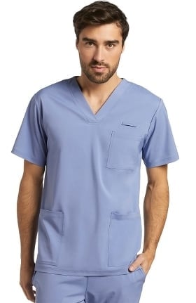 Fit by White Cross Men's V-Neck Solid Scrub Top