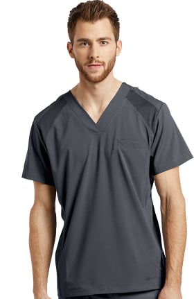 Fit by White Cross Men's V-Neck Solid Scrub Top