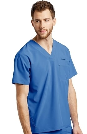 Fit by White Cross Men's V-Neck Solid Scrub Top